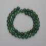 Nephrite Beads faceted ball, 8mm diameter, 36cm length on thread