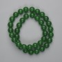 Nephrite Beads smooth sphere 10mm diameter, 38cm length on thread