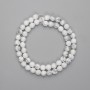 Kaholong Beads faceted round bead, diameter 6mm±, length 36cm± on thread