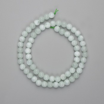 Angelite Beads smooth round 6mm diameter, 39cm length on thread