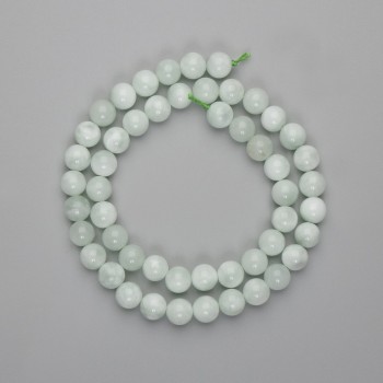Angelite Beads smooth sphere 8mm diameter, length 39cm on a thread
