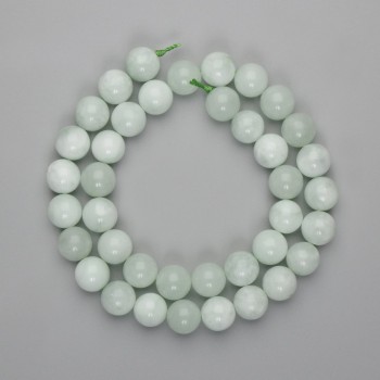 Angelite Beads smooth ball 10mm diameter, length 39cm on a thread