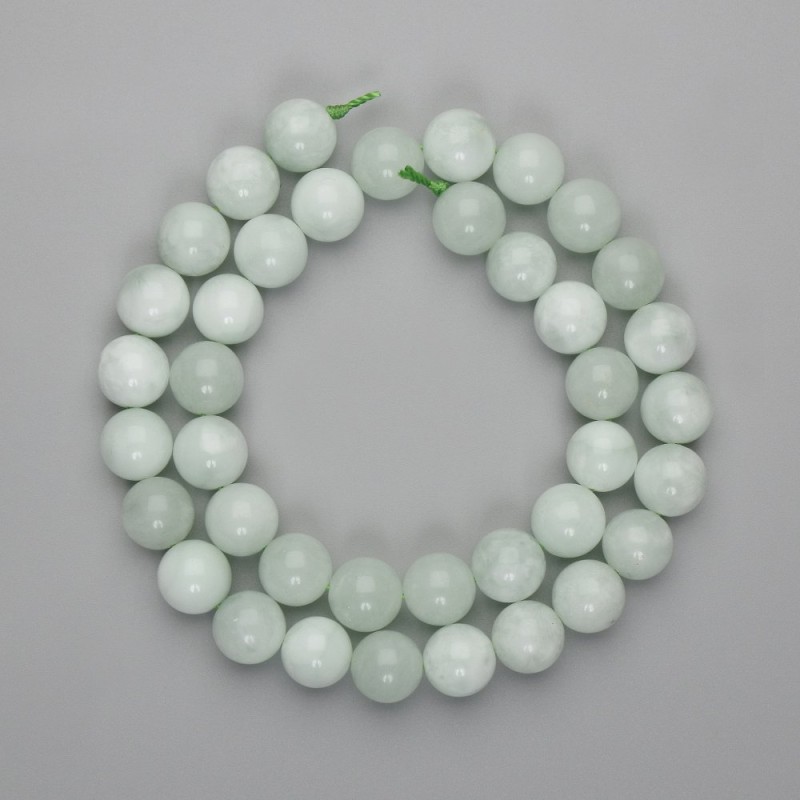 Angelite Beads smooth ball 10mm diameter, length 39cm on a thread