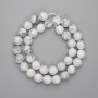 Kaholong Faceted Bead Round 10mm, on Thread, Length 37cm ±