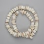 Mother-of-P pearl tube beads, diameter 7-9×3-5mm +/-, thread length 39cm +/-
