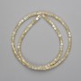 Beige Pearlized Beads Cylindrical 3.5mm diam, 39cm+/- on beading thread