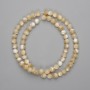 Beige mother-of-pearl beads, smooth round bead 6mm dia. ±, length 39cm ± on a thread