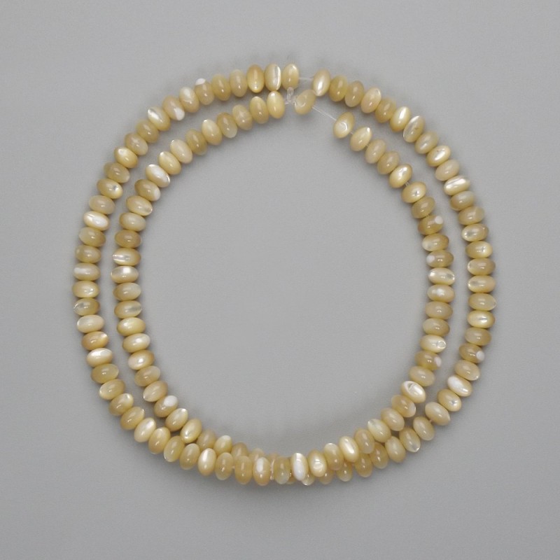 Beige Pearl Beads Rondelle 5×3mm, 40cm string
