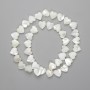 Mother-of-pearl heart beads, 10mm diameter, 40cm length on thread