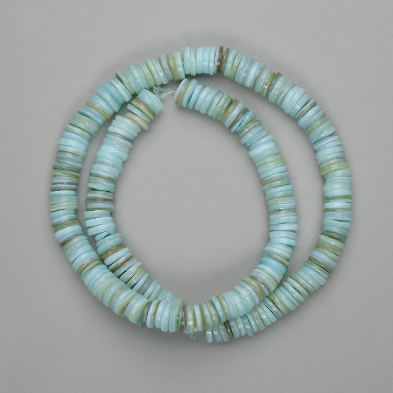 Shell Beads—Scafari Conch Rondelle, 8x1-1.5 mm, 40 cm string