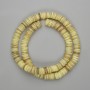 Mother-of-Pearl Scarface Shell Beads Rondelle, diameter 8×1–2 mm±, length 40 cm±, on thread