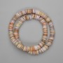 Shell bead Scarabka rondelle, 8x1.5mm ±, 39cm ± length, on a nylon line