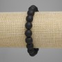 Shungite bracelet faceted beads 10mm, length 18cm, stretch