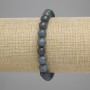 Iolite Bead Bracelet 8mm Faceted Ball, 18cm adjustable stretch