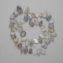 Agate Beads linked drop butterfly 8-17×4-8mm+- seed beads 3mm+-, length 40cm+- on thread