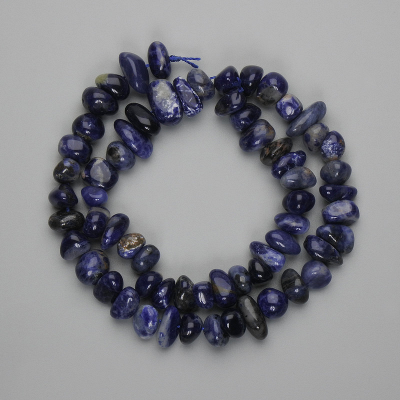 Sodalite faceted beads 8-16×5-7, 5mm+-, thread length 40cm+/-