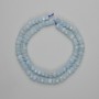 Aquamarine Beads Faceted Rondelle 6x4mm, on Thread, 38cm ±