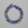 Blue Aventurine Faceted Round Beads 6mm+-, on Thread, 37cm length
