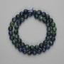 Azurite Faceted Bead Round 8mm+, length 37cm+ on thread