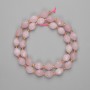 Rose Quartz Beads Faceted Round 10×8mm+-, Beads 3mm+-, On Thread Length ~37cm
