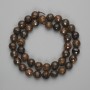 Tiger's Eye Beads Faceted Round 10mm+-, length 40cm+- on thread