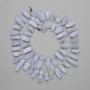 Blue Agate Glass Pearl Butterfly Beads 6-15x5-7mm+- on Thread, 40cm+-