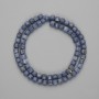 Hepatic sponge coral faceted cube beads 5x5mm+-, length 37cm+- on thread