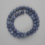 Hollow coral beads 8mm smooth sphere +-, length 38cm +- on filament