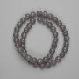 Smoky quartz Agate beads smooth sphere 8mm+-, on a thread length 36cm+-