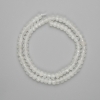 White quartz faceted rondelle beads 6x4mm ±, length 38cm ± on thread