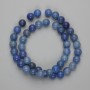 Blue Aventurine Beads Smooth Ball 8.5mm+, 38cm length on thread