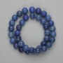 Blue Aventurine Beads Smooth Round 10mm+-, on Nylon Thread 37cm+-