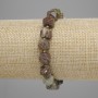 Bracelet Landscape Jasper Mult facets 8.5×8mm ± with 3mm seed beads ±, length 18cm ± stretch