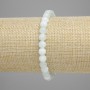 Angelite Bead Bracelet smooth 6mm beads, length 18cm, stretch