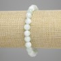 Angelite Bead Bracelet 8mm Smooth Balls+- Stretch Length 18cm