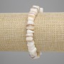 Bracelet Mother of Pearl Haliotis Bead 7-9×3-5 mm + -, length 18 cm ± stretch