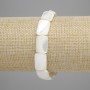 Bracelet, Mother-of-Pearl Rectangular, 15x10mm diameters, 18cm length, stretch