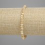 Bracelet, Beige Mother-of-Ppearl Rondelle, diameter 5x2, 5mm+-, length 18cm+-, elastic