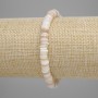 Bracelet with shell Scarfacca rondelle, diameter 6x1.5mm+, length 18cm+-, stretch