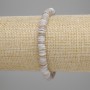 Bracelet with Shell Scarfarca Rondelle, diameter 6x1.5mm+, length 18cm+-, stretch