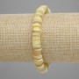 Bracelet with Shell Scarfa Rondelle, diameter 8×1-2 mm±, length 18 cm± stretchy