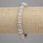 Bracelet with shell Scarphaca rondelle, diameter 8x1-1.5mm+, length 18cm+-, stretch