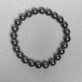 Hematite Bead Bracelet Smooth Round 8mm +-, length 18cm +-, stretch