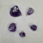 Amethyst Pendant of Unpolished Stone 13-25×10-16mm+