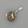 Gethiotrop Horn Paw with Bead 18×37mm± Silver Metal Pendant