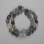 Fluorite Beads, faceted 10-13×8-10 mm, on thread, 39 cm length ±