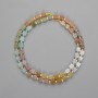 Assorted Beads: Moonstone, Rodonite, Jasper Cubes 4x4mm+- Beads 3mm+- on Thread, 38cm+-