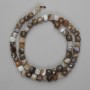 Agate Beads, Faceted Cube 6x6mm, 39cm length on thread