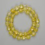 Yellow Agate Faceted Cube Beads 8x8mm+- Beads 3mm+-, Thread Length 36cm+-