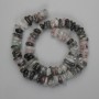Rutilated Quartz Hair Quartz Chip Beads 8-11×3-4, 5 mm+-, 38 cm± length on thread